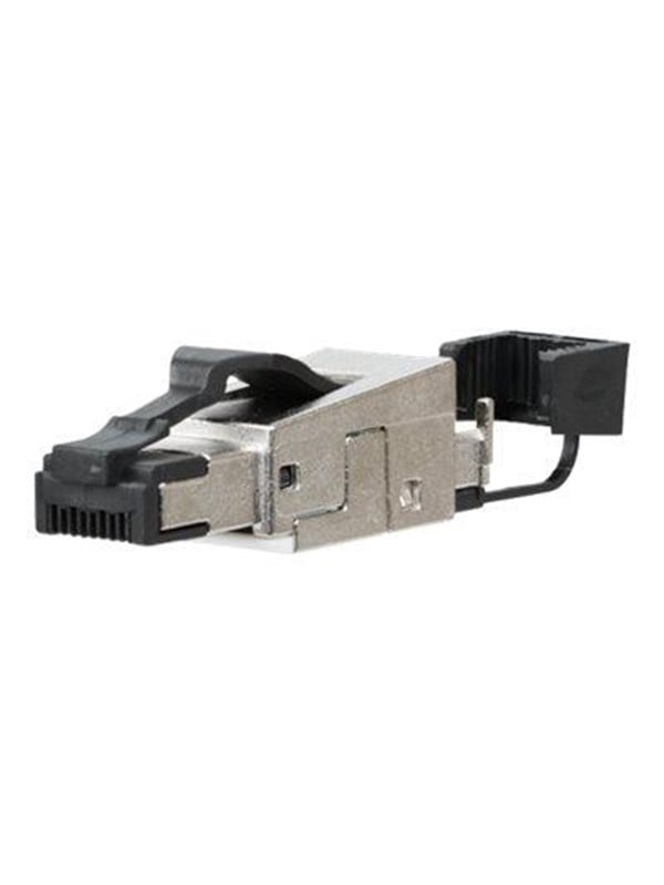 METZ CONNECT pro - Netværk-konnektor - RJ-45 (han) - afskærmet - CAT 6e - IEEE 802.3an - knastfri - sort