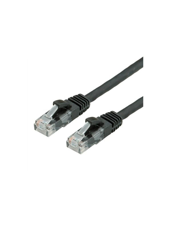 Roline VALUE patch cable - 10 m - black RAL 9011 - Sort