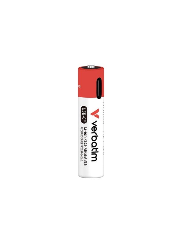 Verbatim Genopladelige AAA-batterier med USB-C (4-pak)