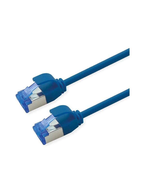 Patchkabel ROLINE Cat.6A S/FTP (PiMF) LSOH PoE - blå, 0,5 m