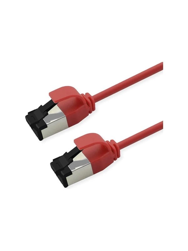 Patchkabel ROLINE Kat.8.1 S/FTP Slim PoE 0,3 m - rød