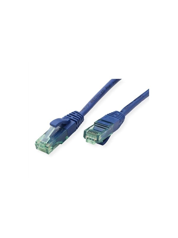 Roline Recycled Material patch cable - 15 m - blue - Blå
