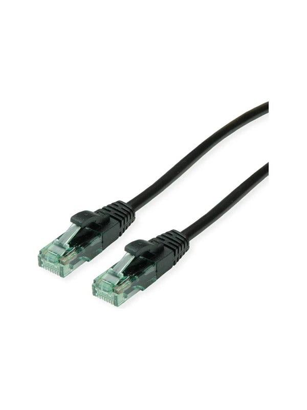Roline Recycled Material patch cable - 10 m - black - Sort - 10m
