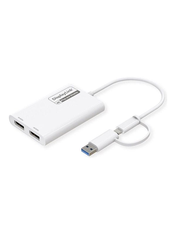 USB-grafikadapter ROLINE Multi-DisplayLink - 2 x DisplayPort, 4K