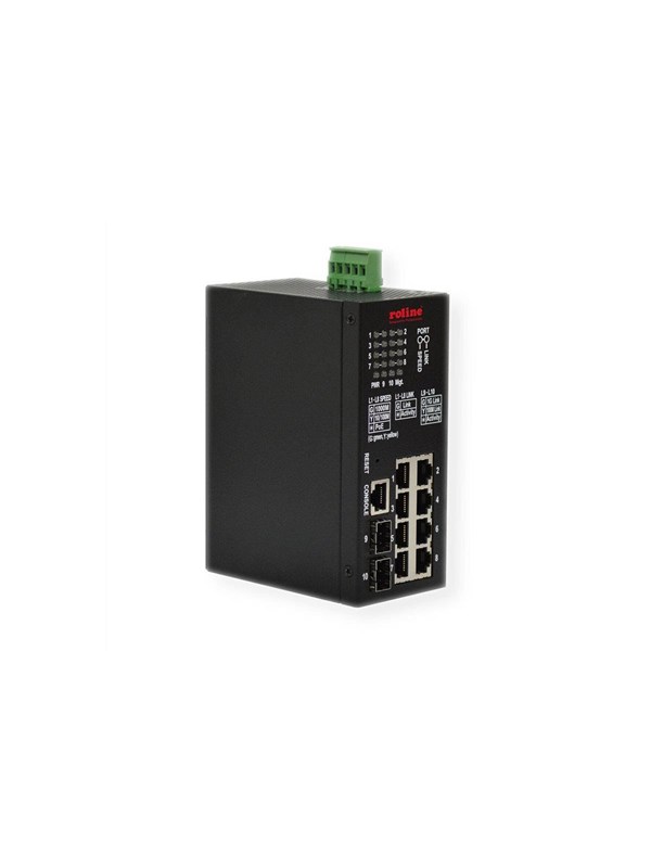Industriel Gigabit-switch ROLINE 21.13.1137 - 10 porte, PoE+, smart managed