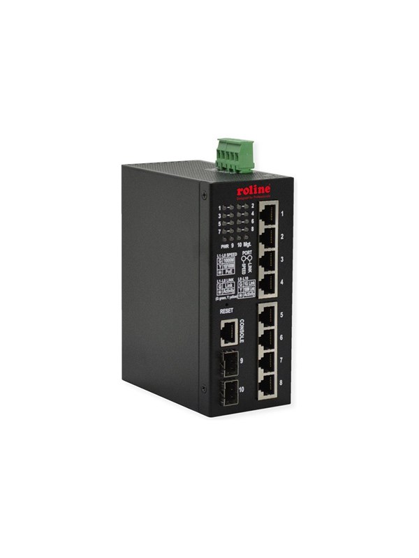 Industriel Gigabit-switch ROLINE 21.13.1131 - 10 porte, PoE+, smart managed