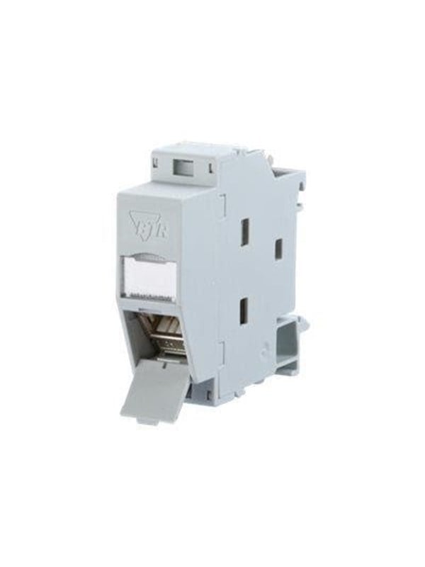RJ45 DIN-skinnemodul METZ CONNECT REGplus IP20 C6Amodul 180 M