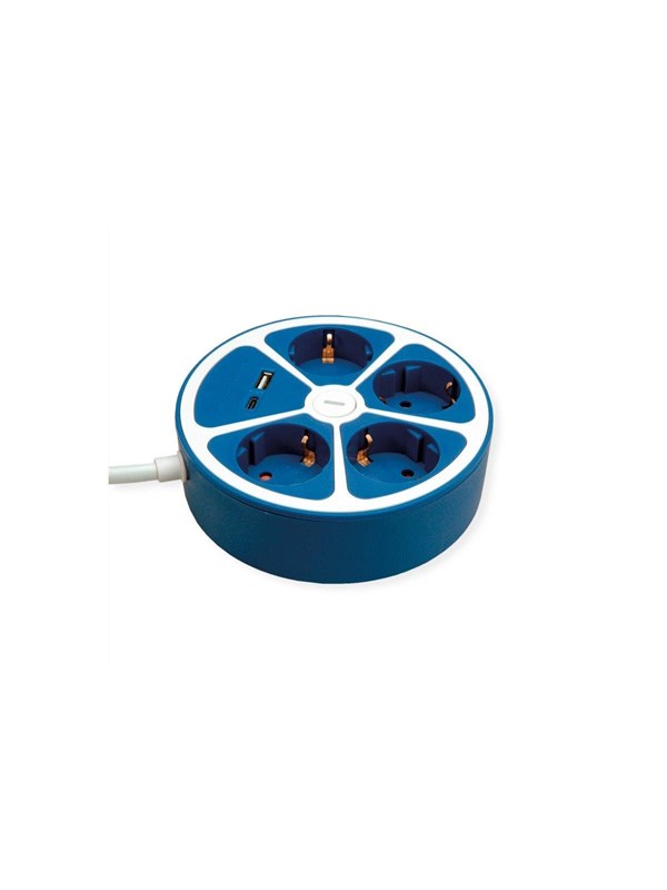Roline - power strip - 4-way with switch round - 3600 Watt