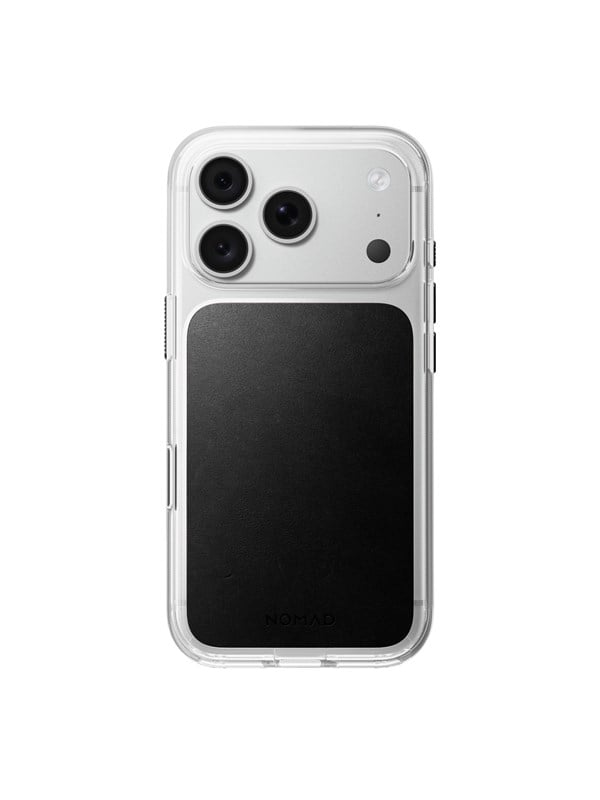 Nomad Clear Leather Case - black (Horween) - iPhone 18 Pro/17 Pro