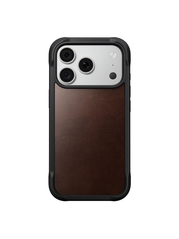 Nomad Rugged Leather Case - rustic brown (Horween) - iPhone 18 Pro/17 Pro