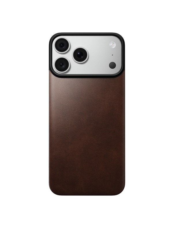 Nomad Magnetic Leather Back - rustic brown (Horween) - Magsafe - iPhone 18 Pro Max/17 Pro Max