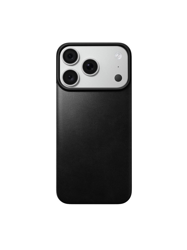 Nomad Magnetic Leather Back - black (Horween) - Magsafe - iPhone 18 Pro/17 Pro