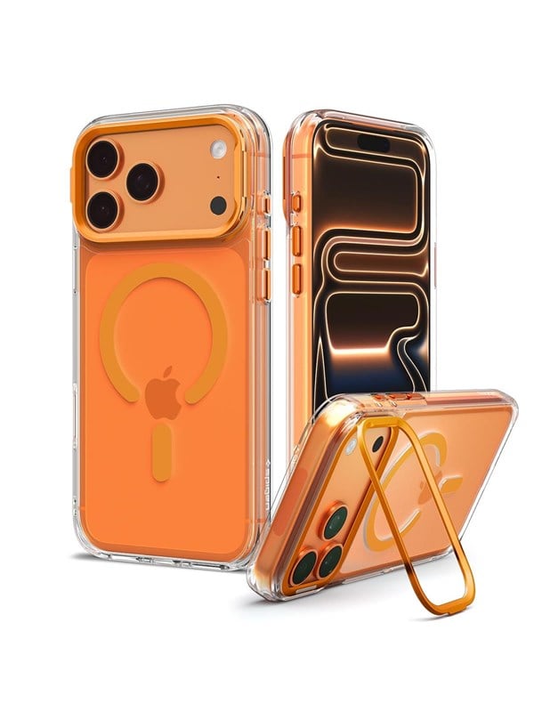 Spigen Ultra Hybrid Optik S (Mag Fit) mobile phone case 17.5 cm (6.9") Cover Transparent, Orange