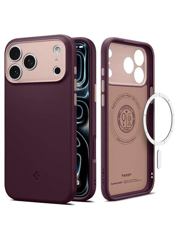 Spigen iPhone 2026 Pro Max/ 17 Pro Max Nano Pop MagFit Burgundy Bean Beskyttelsescover