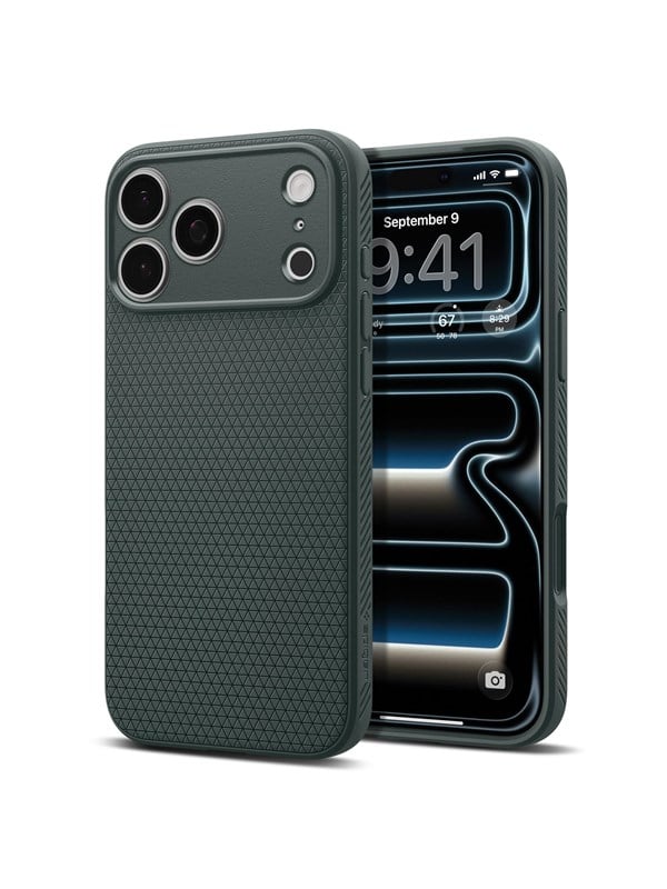 Spigen iPhone 2026 Pro/ 17 Pro Liquid Air Abyss Green Beskyttelsescover
