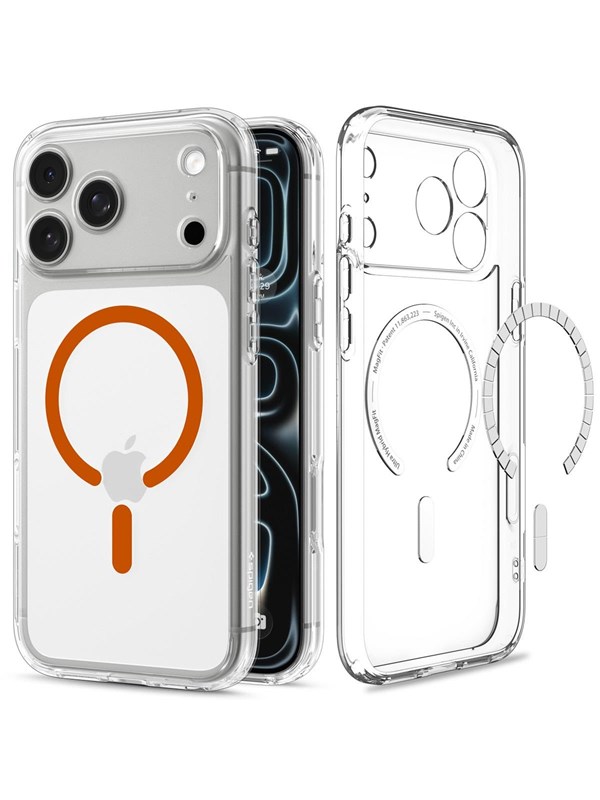 Spigen ACS12159 mobiltelefon etui 16 cm (6.3") Cover Orange, Transparent