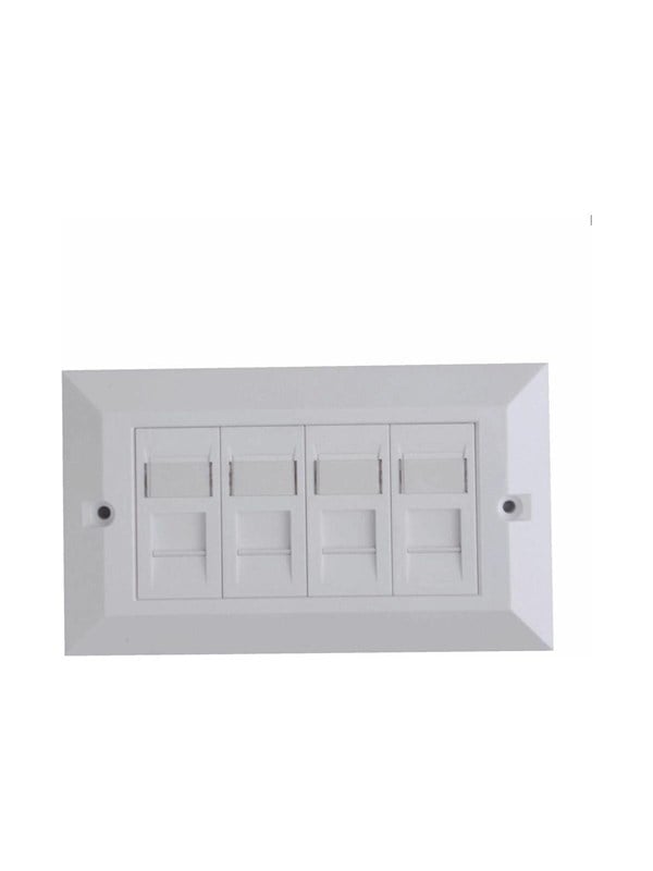 Lanview CAT6 Faceplate 4-port UK Type