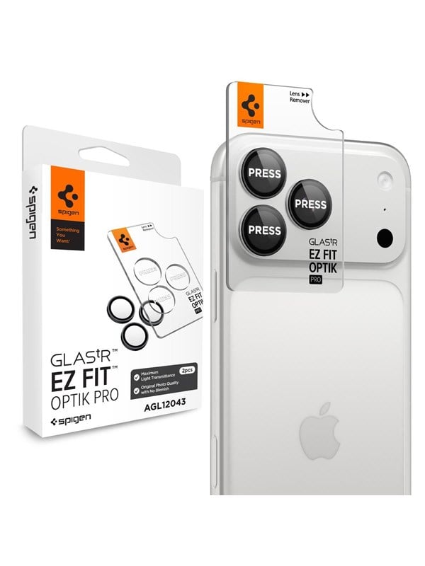 Spigen OSLONA APARATU SPIGEN OPTIK PRO GLAS.TR EZ FIT CAMERA PROTECTOR 2-PACK IPHONE 18 PRO / 18 PRO MAX DARK GREY
