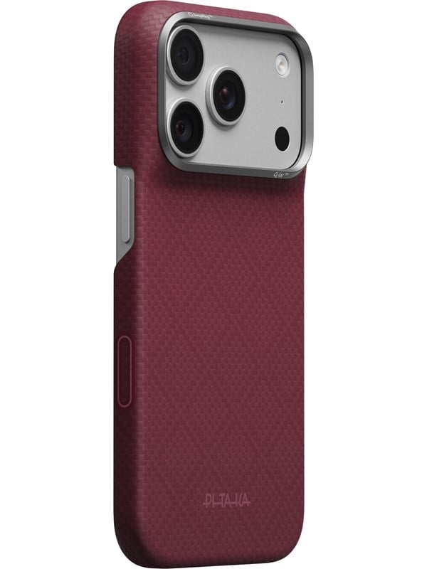 PITAKA Edge Case Argyle - Burgundy - iPhone 18 Pro/17 Pro