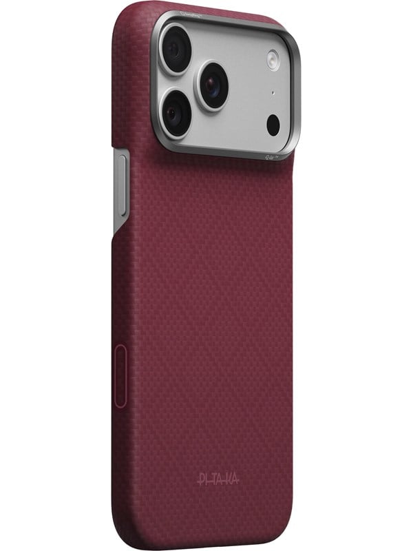 PITAKA Edge Case Argyle - Burgundy - iPhone 18 Pro Max/17 Pro Max