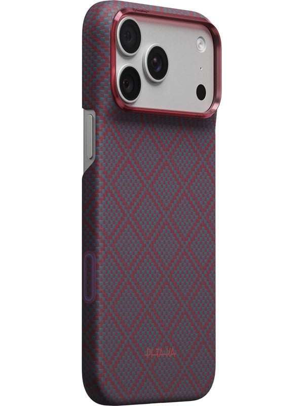 PITAKA Edge Case Argyle - Blue's Red - iPhone 18 Pro Max/17 Pro Max