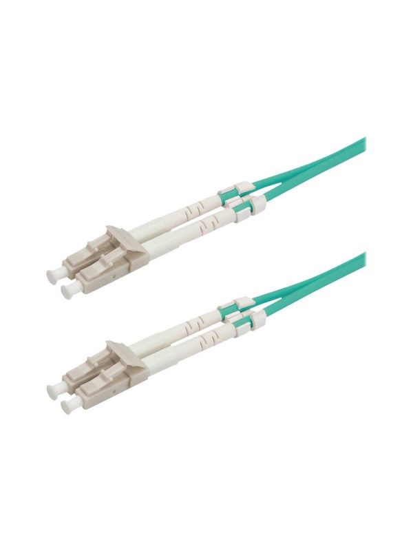 Fiberoptisk LWL-kabel ROLINE OM3 LC/LC 50/125 µm - turkis