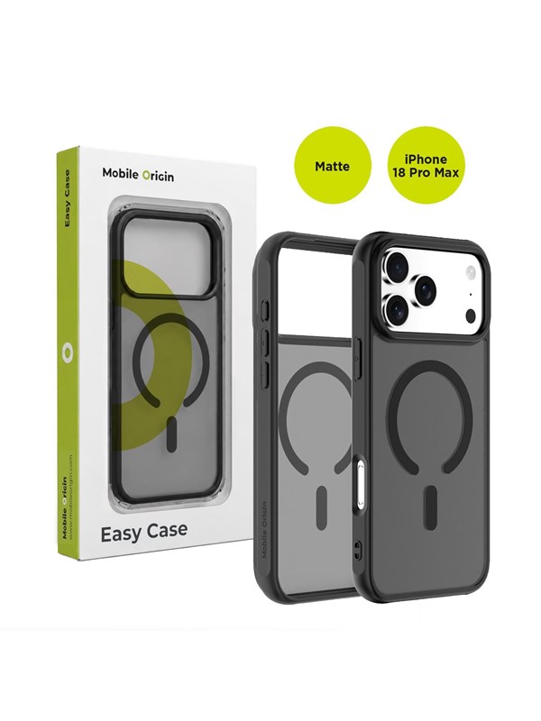 Mobile Origin Easy Case Compatible with MagSafe Matte Black iPhone 18 Pro Max