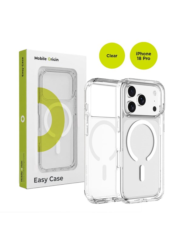 Mobile Origin Easy Case Compatible with MagSafe Clear iPhone 18 Pro