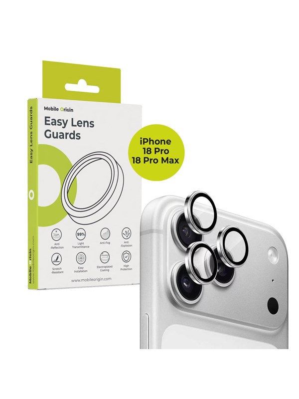 Mobile Origin Easy Lens Guards iPhone 18 Pro/18 Pro Max - Silver