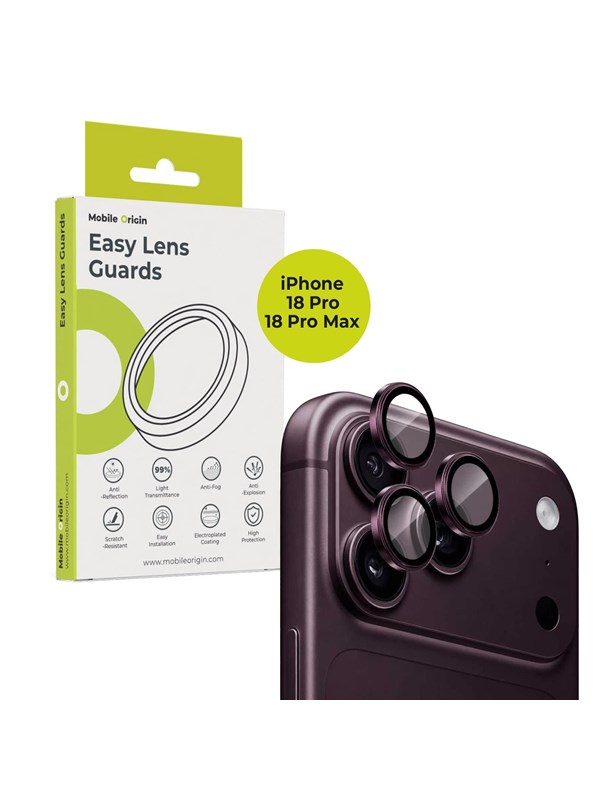 Mobile Origin Easy Lens Guards iPhone 18 Pro/18 Pro Max - Wine Red