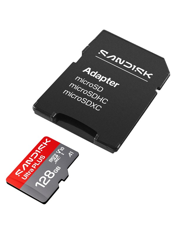 SANDISK Ultra PLUS microSD/SD - 200MB/s - 128GB