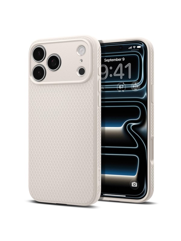 Spigen iPhone 2026 Pro/ 17 Pro Liquid Air Natural Titanium Beskyttelsescover