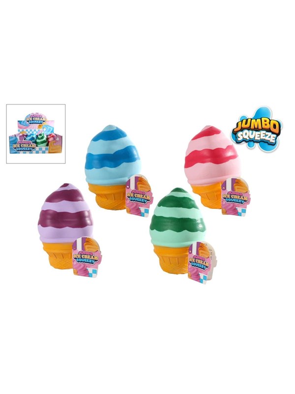 Trend Toys Jumbo Squeeze Softice 4 asst. CDU