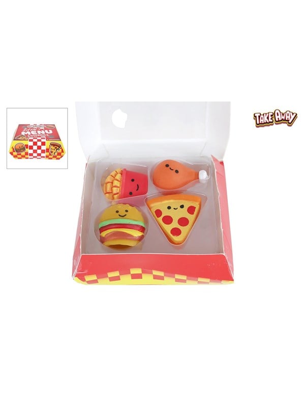 Trend Toys Take Away Squishy Fast Food 4pcs 3.5cm
