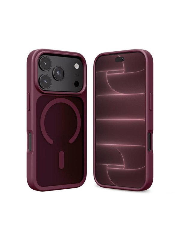CRONG Hybrid MATTE Magnetic case with MagSafe for iPhone 18 Pro / iPhone 17 Pro - Burgundy