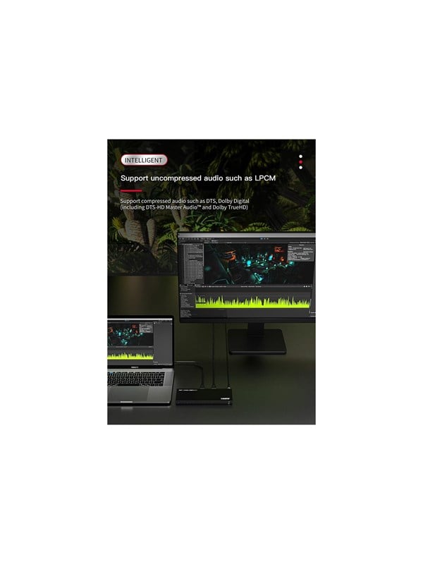 MicroConnect - Video-/audiosplitter - 4K@60Hz - 8 x HDMI - desktop