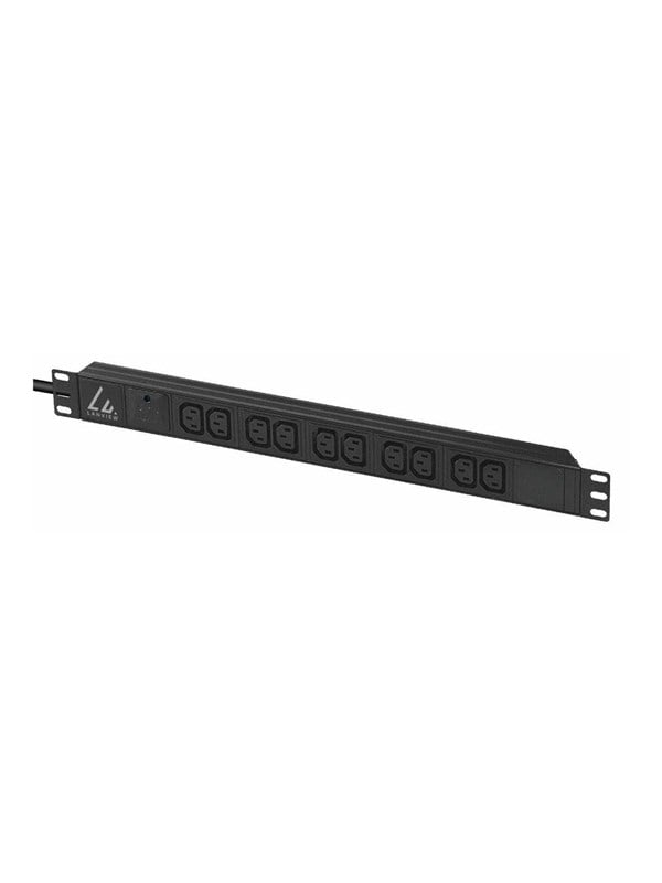 Lanview 19" PDU 10x C13 C14-stik med overspændingsbeskyttelse 2 m kabel