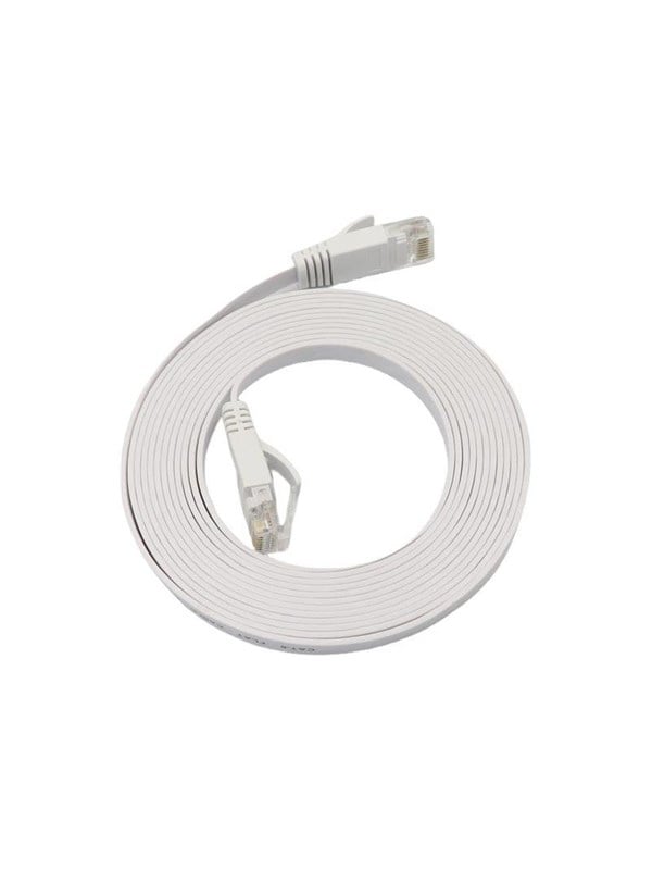 MicroConnect network cable - 5 m - white - Hvid - 5m