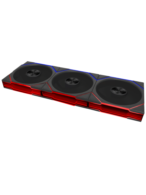 Lian Li UNI FAN TL FLEX 120 (3-pack) with controller - Kabinet køler - 120mm - Sort med RGB LED lys - 33 dBA