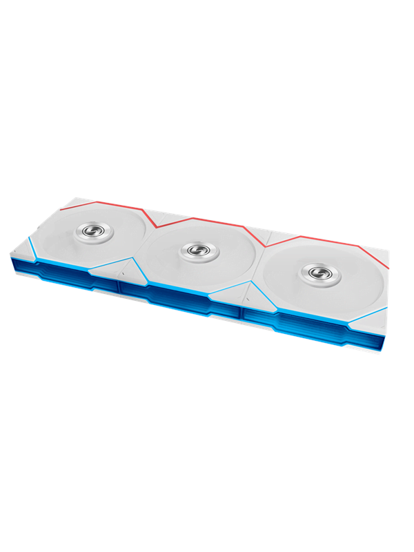 Lian Li UNI FAN TL FLEX 120 (3-pack) with controller - Kabinet køler - 120mm - Hvid med RGB LED lys - 33 dBA