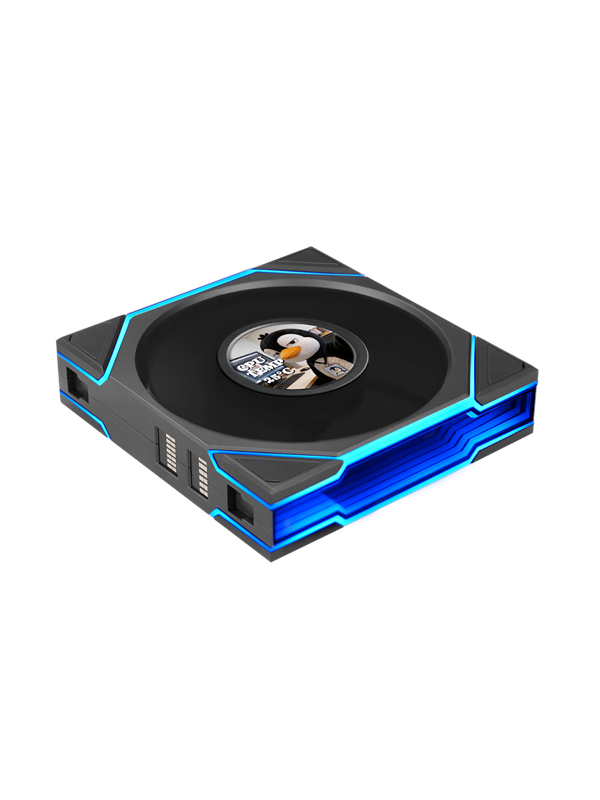 Lian Li UNI FAN TL LCD FLEX 120 Reversed (1pcs) - Kabinet køler - 120mm - Sort med RGB LED lys - 29 dBA