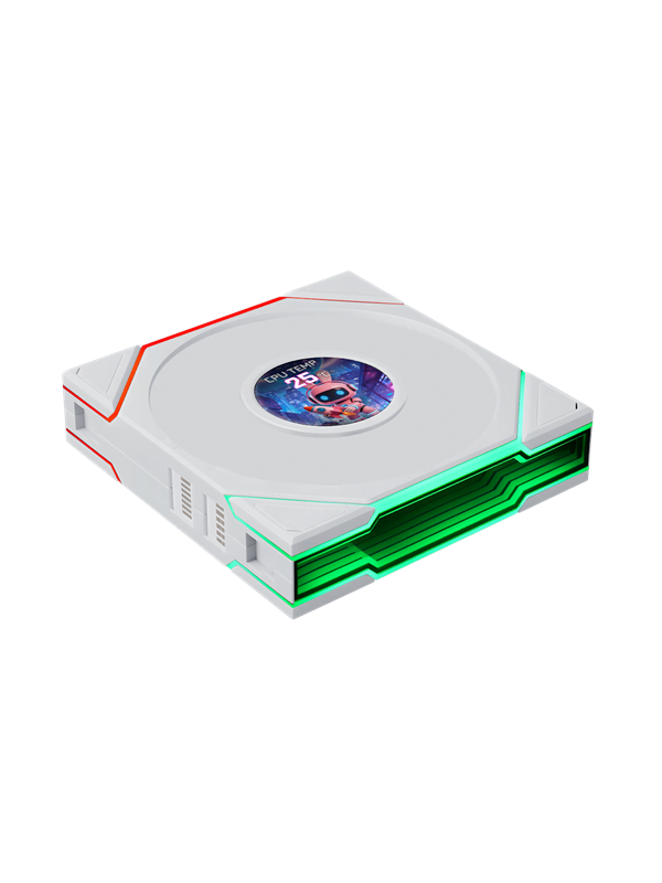 Lian Li UNI FAN TL LCD FLEX 120 Reversed (1pcs) - Kabinet køler - 120mm - Hvid med RGB LED lys - 29 dBA