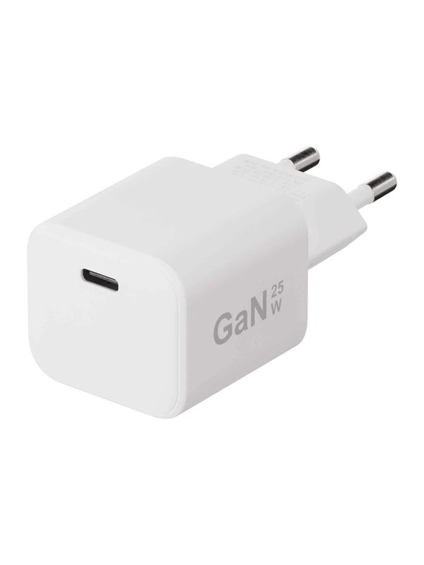 X2O 25W Home Charger Set USB-C w. 1.2m cable GaN - White