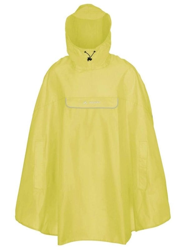 Vaude Valdipino Poncho raincoat, yellow, size L