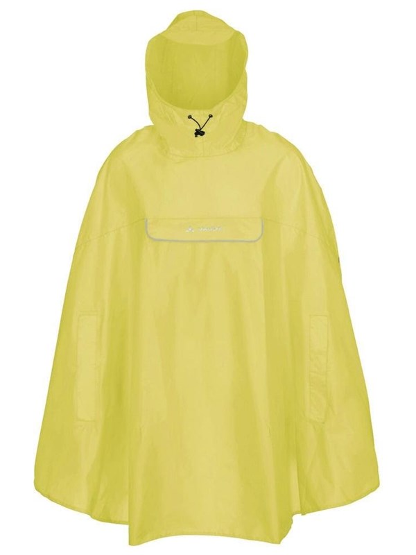 Vaude Valdipino Poncho raincoat, yellow, size XL