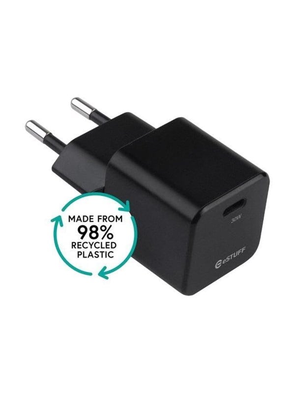 eSTUFF INFINITE power adapter - EU GaN - USB-C - 30 watt