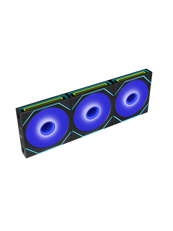 Lian Li UNI FAN SLINF FLEX 120 Reversed (3-pack) with controller - Kabinet køler - 120mm - Sort med RGB LED lys - 31 dBA