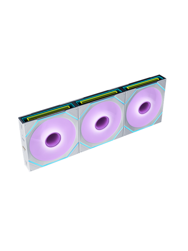 Lian Li UNI FAN SLINF FLEX 120 Reversed (3-pack) with controller - Kabinet køler - 120mm - Hvid med RGB LED lys - 31 dBA