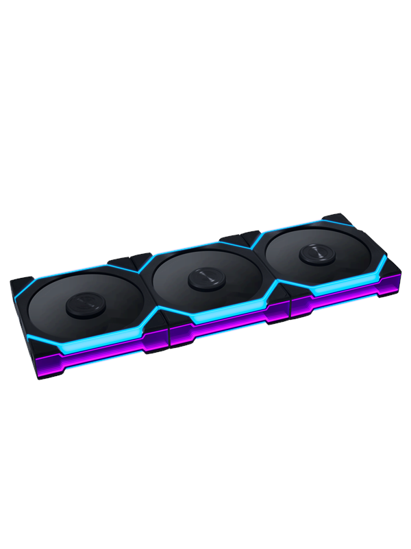 Lian Li UNI FAN SL FLEX 120 (3-pack) with controller - Kabinet køler - 120mm - Sort med RGB LED lys - 29 dBA