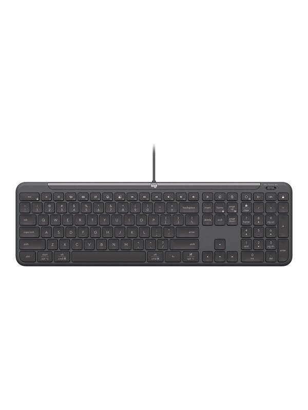 Logitech Signature Slim Wired K620 for Business - Tastatur - Engelsk - UK - Grå
